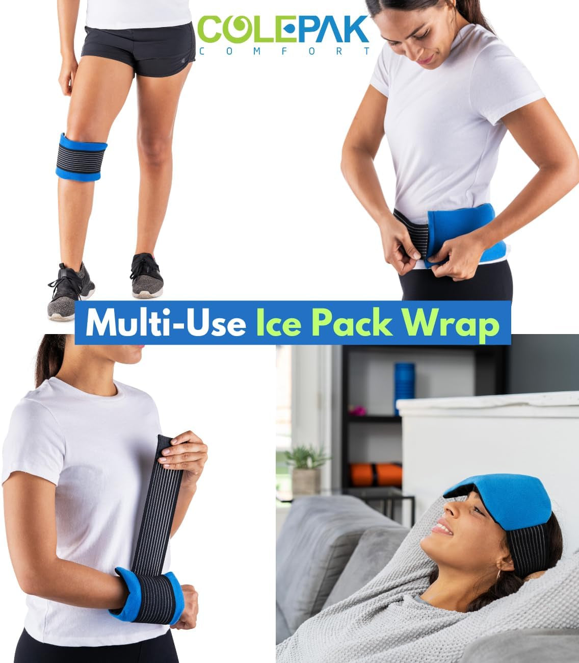 Hot & Cold Gel Pack Wrap - Reusable Leg & Injury Therapy